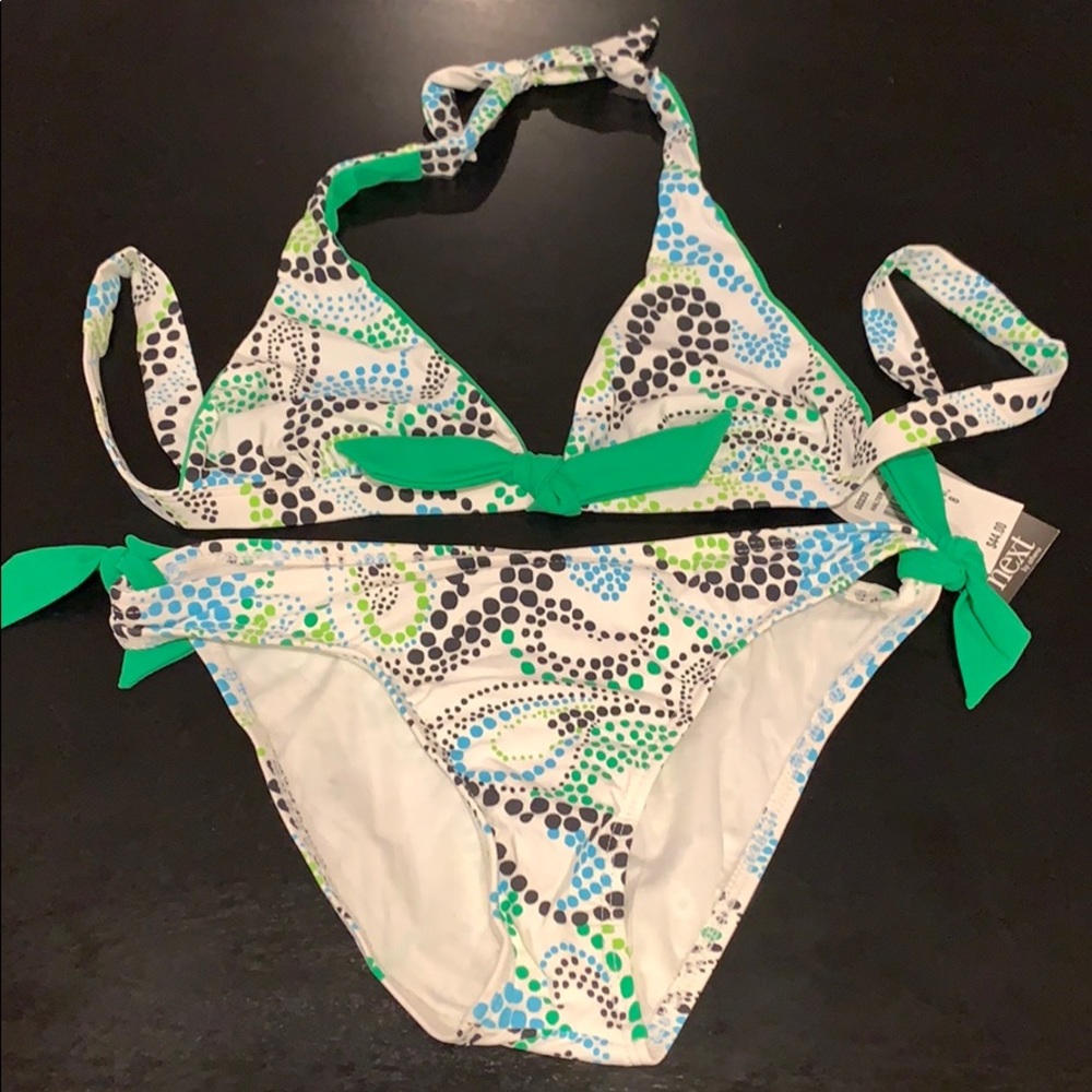 Next by Athena Multi-Dots Triangle Bikini NWT 8